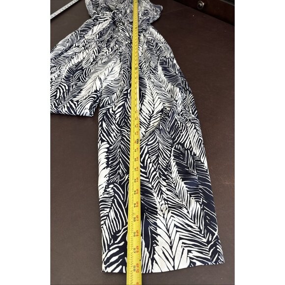 Club Monaco Priscilla Womens Jumpsuit Blue/White Leaf Print Halter Neck Size 12 - Picture 4 of 8